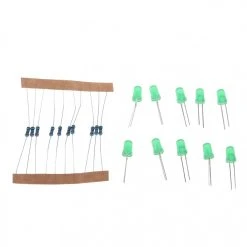 Marque Generique 10Pcs Lumière LED 5MM + 10Pcs Résistance 220Ohm Pour Raspberry Pi MC...