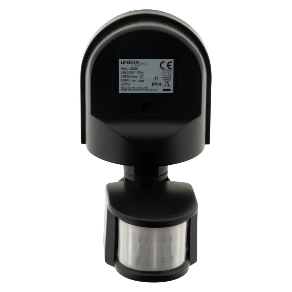 Zenitech Détecteur De Mouvement Noir - IP44 2 Zenitech Détecteur De Mouvement Noir - IP44 – Image 2