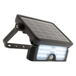 Elexity Projecteur LED 5W Avec Panneau Solaire Et Détecteur Intégrés