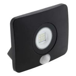 Elexity Projecteur LED étanche 10W Avec Détecteur Noir