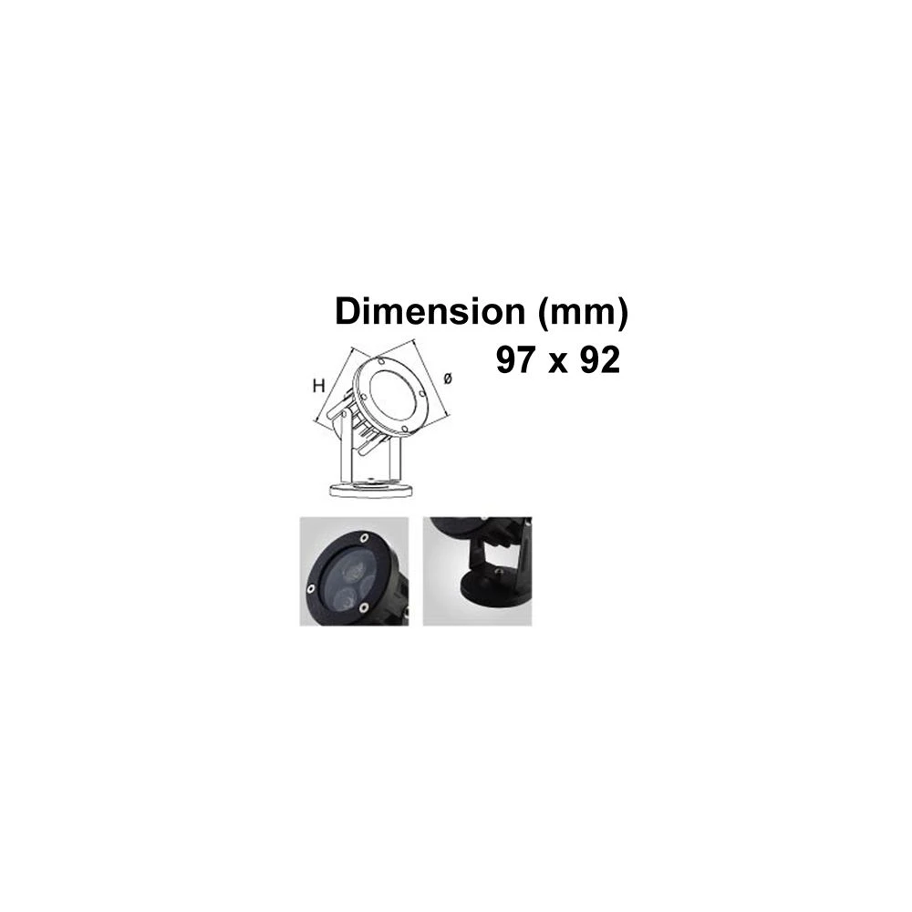 Wewoo 3W / 240LM Haute Qualité En Aluminium Moulé Sous Pression En Matéri... 4 Wewoo 3W / 240LM Haute Qualité En Aluminium Moulé Sous Pression En Matéri... – Image 4