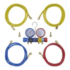 VIDAXL Set Manifold 4 Voies Avec Mallette |