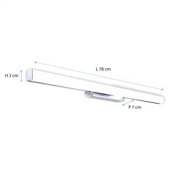 Voltman Applique De Salle De Bain 78 Cm Chrome (20W 1600LM 4000K IP44) - Voltm... -Tanita boutique applique de salle de bain 78 cm chrome 20w 1600lm 4000k ip44 voltman 10690388 27838674 1140x1140