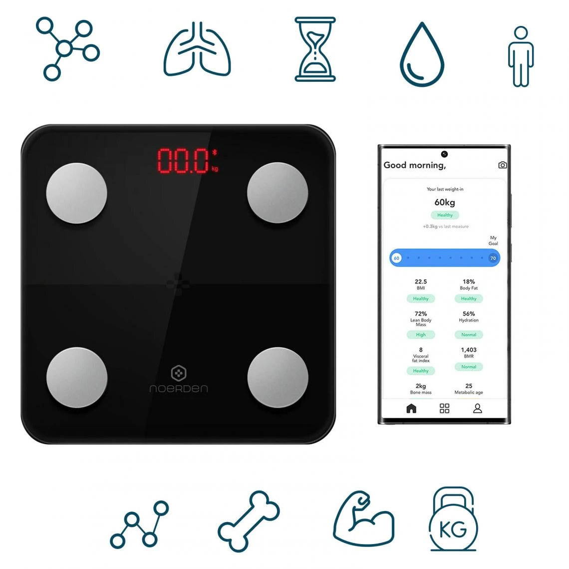 Avizar Balance Connectée Noerden Noir 4 Avizar Balance Connectée Noerden Noir – Image 4