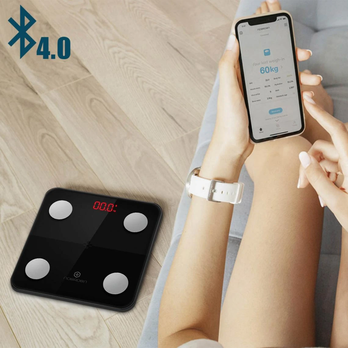 Avizar Balance Connectée Noerden Noir 5 Avizar Balance Connectée Noerden Noir – Image 5