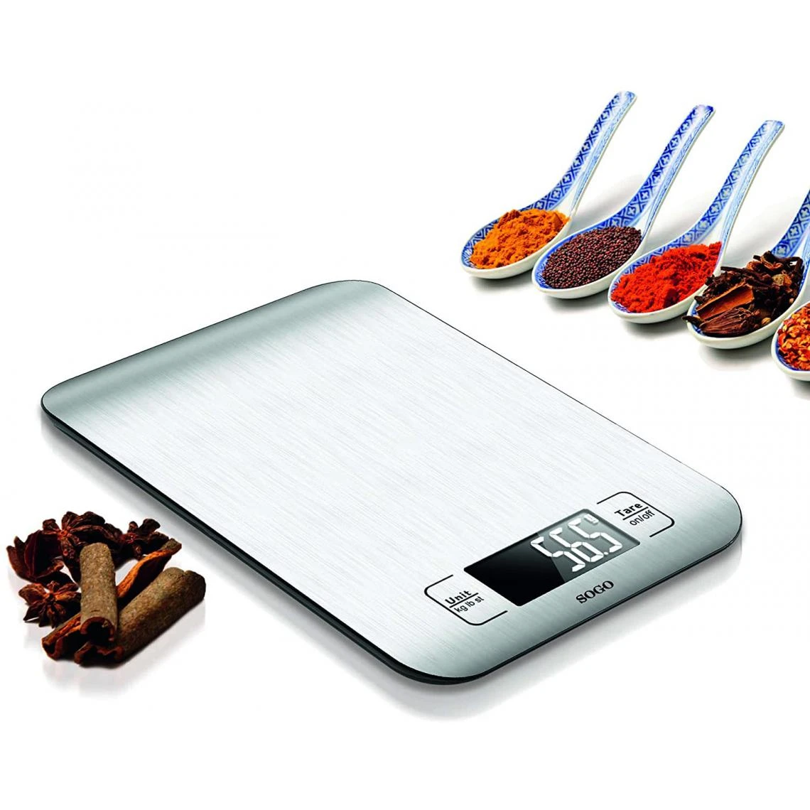 Sogo Balance De Cuisine électronique Jusqu’à 5 KG Gris 1 Sogo Balance De Cuisine électronique Jusqu’à 5 KG Gris