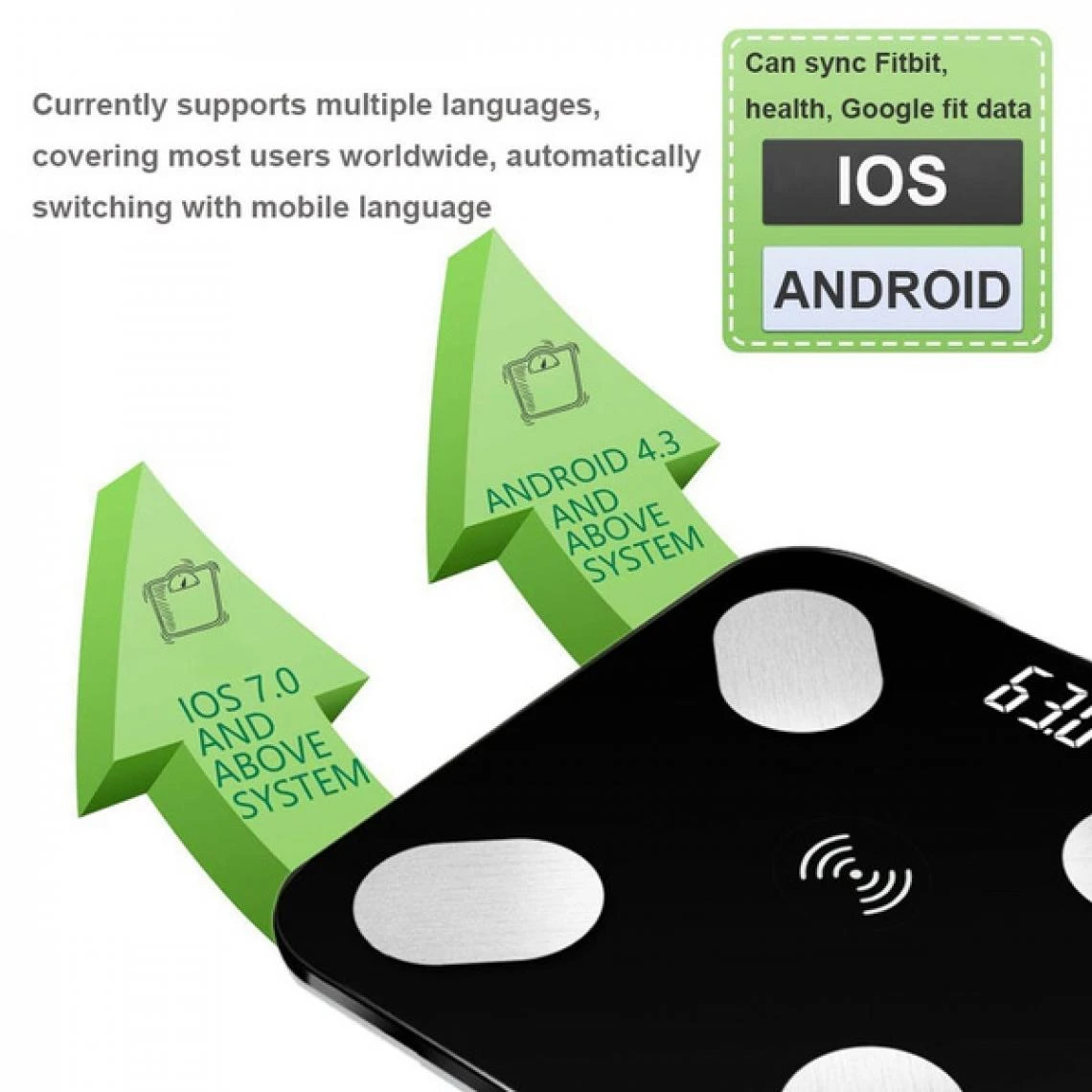 Universal Balance De Graisse 26 * 26cm Balance BMI Intelligente Balance De Poids... 4 Universal Balance De Graisse 26 * 26cm Balance BMI Intelligente Balance De Poids... – Image 4