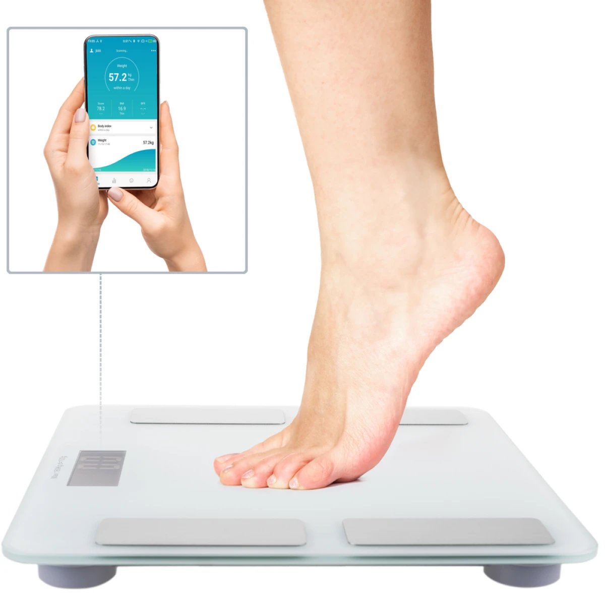 Primematik Balance Numérique Bluetooth Avec Fonction De Diagnostic Compatible Sm... 3 Primematik Balance Numérique Bluetooth Avec Fonction De Diagnostic Compatible Sm... – Image 3