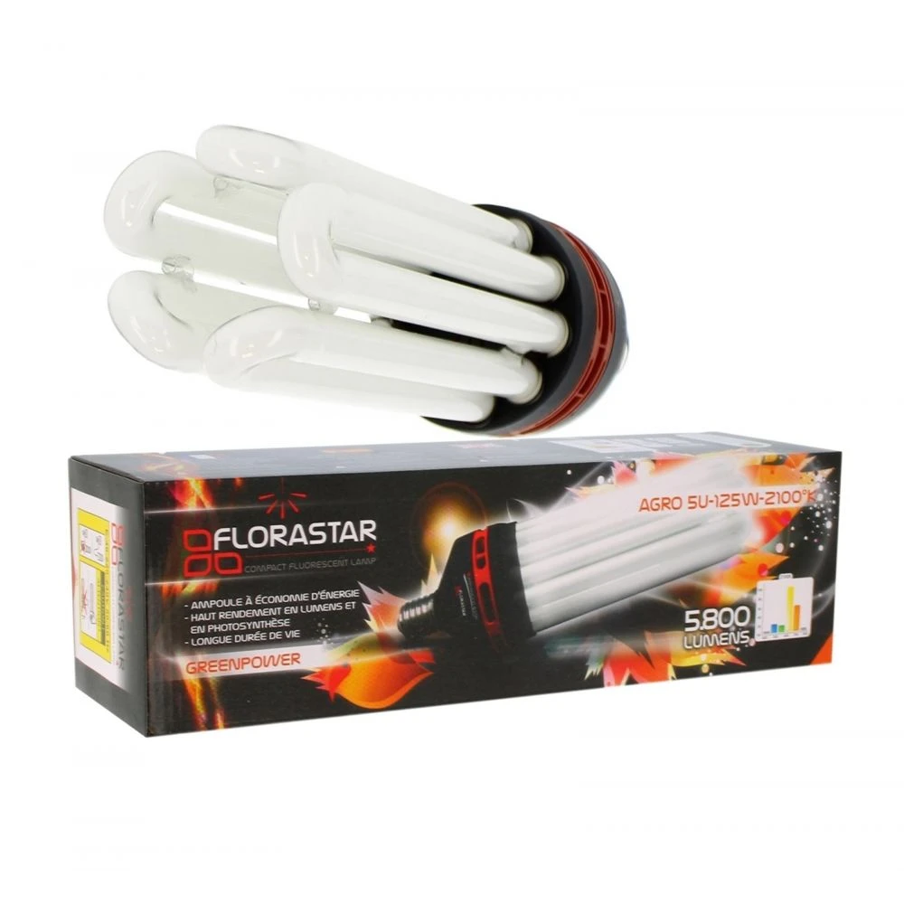 Lampe CFL 125W Floraison 2100K° - FLORASTAR 1 Lampe CFL 125W Floraison 2100K° - FLORASTAR
