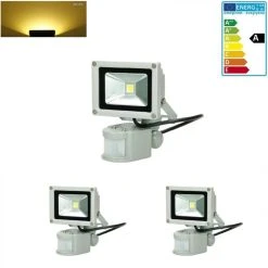 ECD Germany 2 X 10W Projecteur D'extérieur - Avec Détecteur De Mouve...