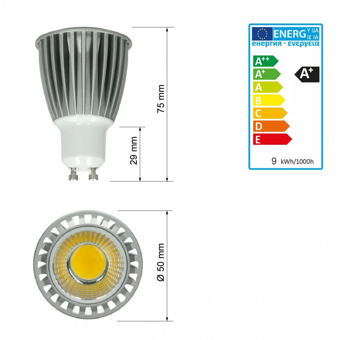 ECD Germany 6 X LED 9W GU10 LED Spot Replaces - Remplace L'halogène 6... 2 ECD Germany 6 X LED 9W GU10 LED Spot Replaces - Remplace L'halogène 6... – Image 2