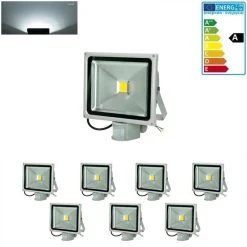 ECD Germany 7 X Projecteur LED 30W Avec Détecteur De Mouvement 240V 1...
