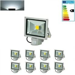 ECD Germany 8 X Projecteur LED 20W - Avec Capteur De Mouvement - 1200 ...