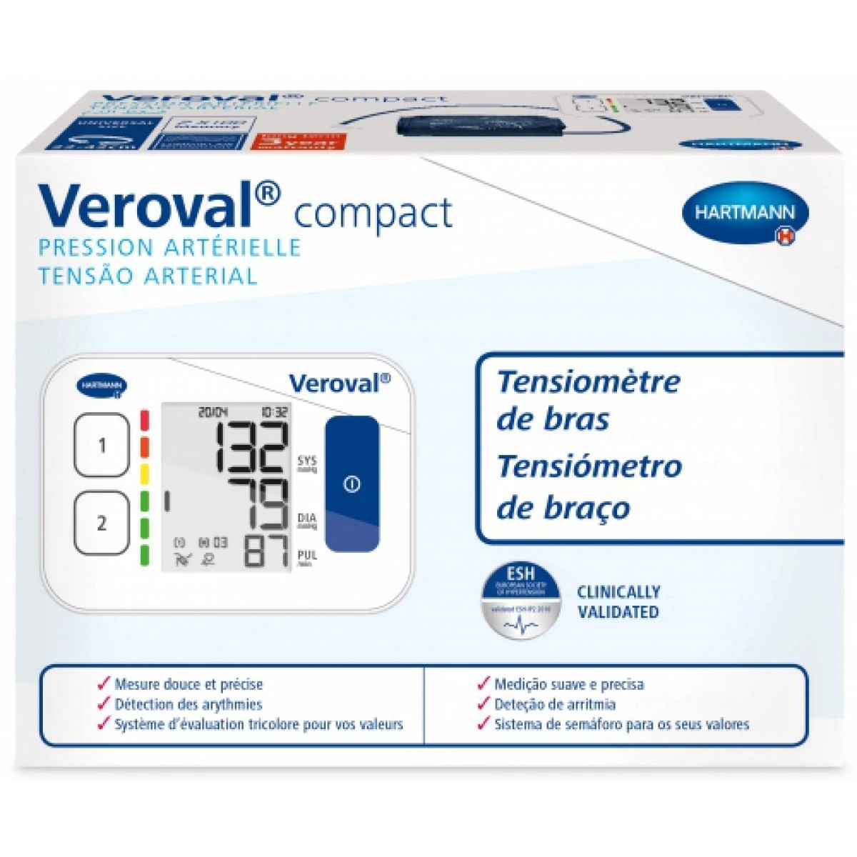 Hartmann Veroval Tensiomètre Compact Bras - Tensiomètre De Bras 1 Hartmann Veroval Tensiomètre Compact Bras - Tensiomètre De Bras