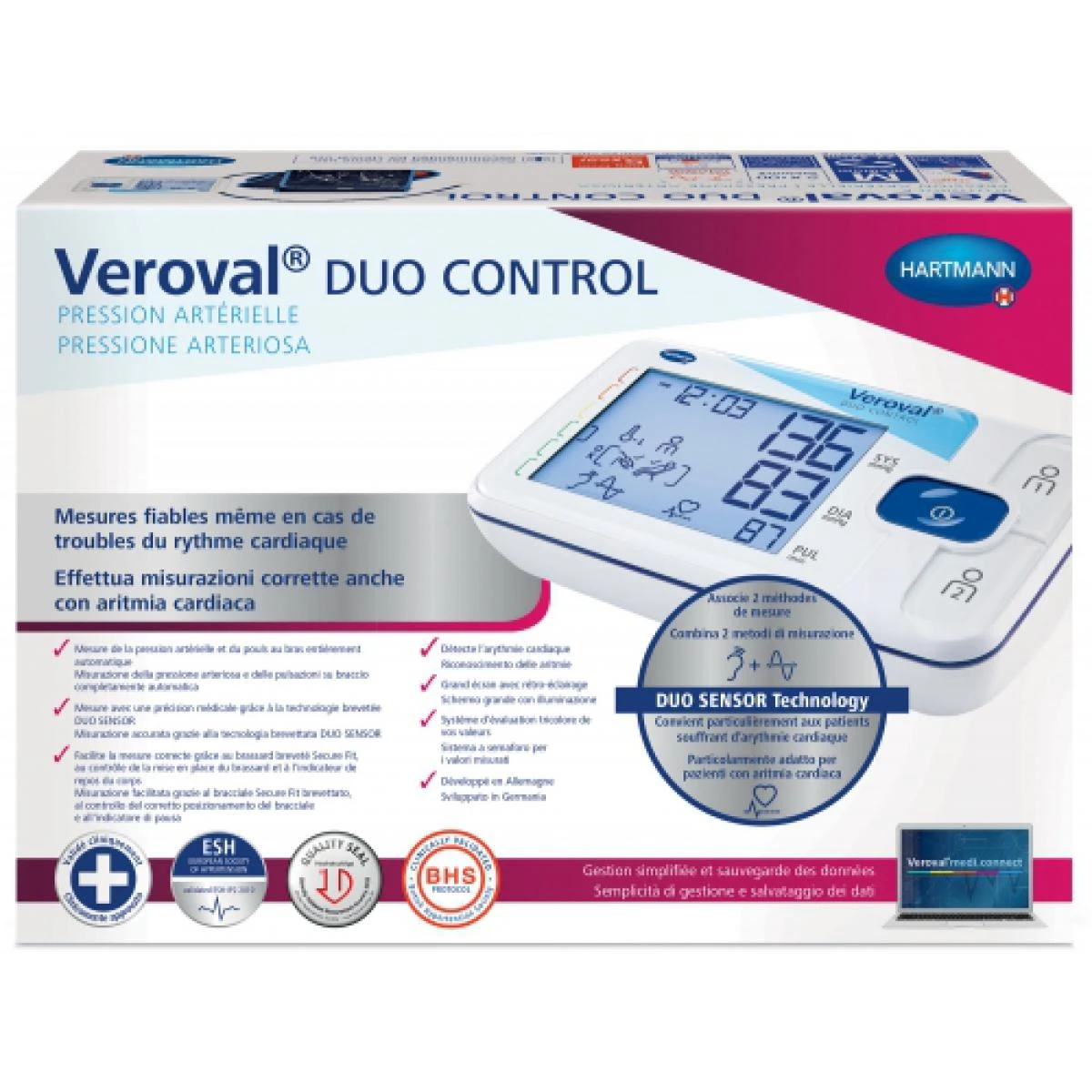 Hartmann Veroval Tensiomètre Duo Control Brassard Medium - Tensiomèt... 1 Hartmann Veroval Tensiomètre Duo Control Brassard Medium - Tensiomèt...