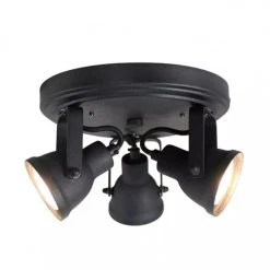 LABEL51 Projecteur De Plafond à LED 3 Lumières Max 21x21x14 Cm Noir