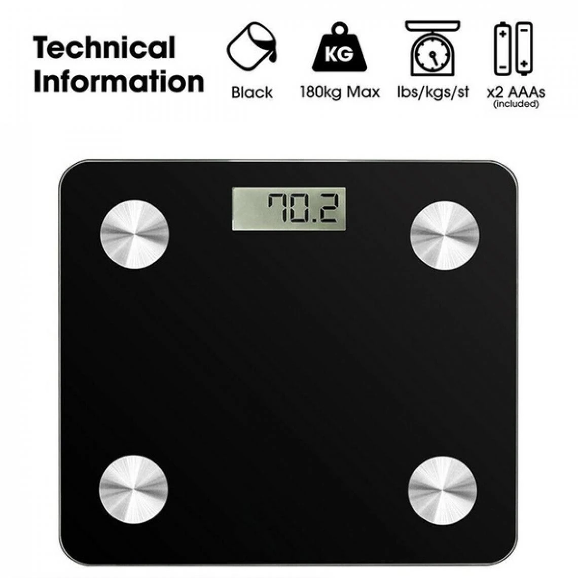 Universal Mesure De Graisse De Salle De Bains Numérique Sans Fil 180 Kg Balance... 2 Universal Mesure De Graisse De Salle De Bains Numérique Sans Fil 180 Kg Balance... – Image 2