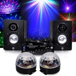 Mydj Pack Karaoké Complet 150W + Boules Astro LED RVB
