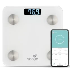 Senya Pèse Personne Impédancemètre Blanc, Balance Connectée Bluetooth