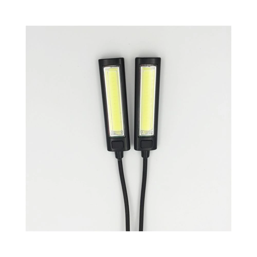 Wewoo Portable Double Bras Flexible COB LED Clip Camping Lumière Lecture Bu... 3 Wewoo Portable Double Bras Flexible COB LED Clip Camping Lumière Lecture Bu... – Image 3