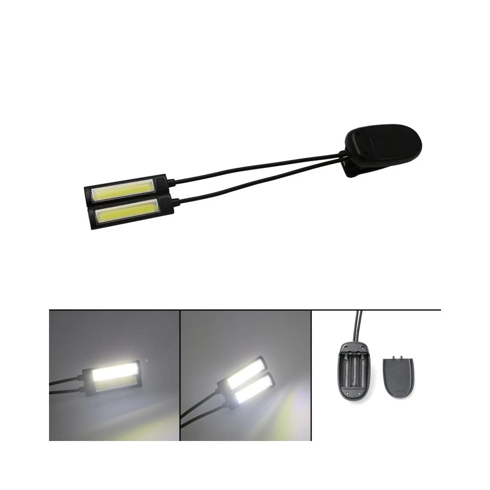 Wewoo Portable Double Bras Flexible COB LED Clip Camping Lumière Lecture Bu... 2 Wewoo Portable Double Bras Flexible COB LED Clip Camping Lumière Lecture Bu... – Image 2