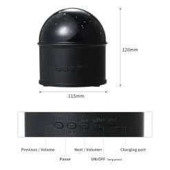 Justgreenbox Projecteur à LED Ball Light Player BT Music Speaker Player 360 ° Rot... -Tanita boutique projecteur a led ball light player bt music speaker player 360 rotation white starry 10500590 27184088 1140x1140