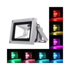 Wewoo Projecteur LED 10W 750LM IP65 étanche RVB Lampe De Avec Télécommand...