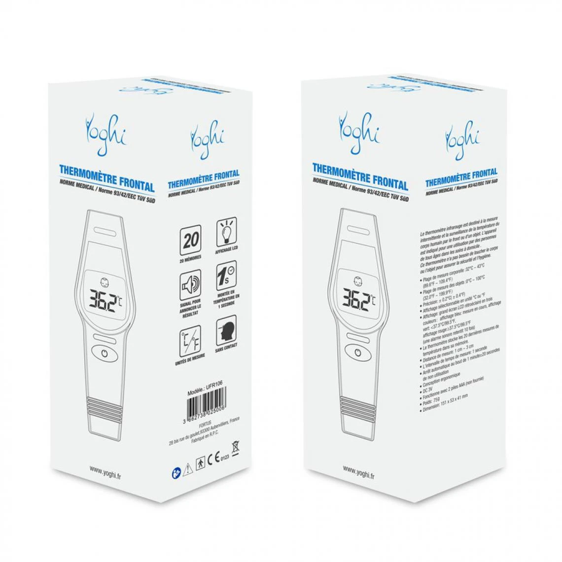 Yoghi Thermometre Frontal Numerique – Norme Medical 93/42/eec Ufr106 5 Yoghi Thermometre Frontal Numerique – Norme Medical 93/42/eec Ufr106 – Image 5