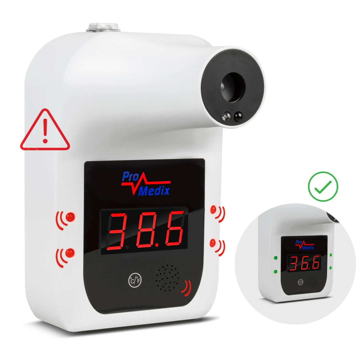 Promedix Thermomètre Infrarouge Sans Contact , Test De Température Corporelle... 5 Promedix Thermomètre Infrarouge Sans Contact , Test De Température Corporelle... – Image 5